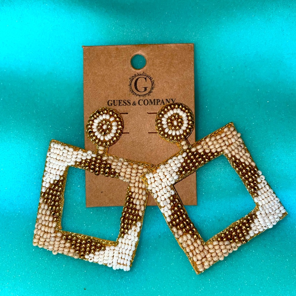 Lightweight earrings, beaded. Super cute!